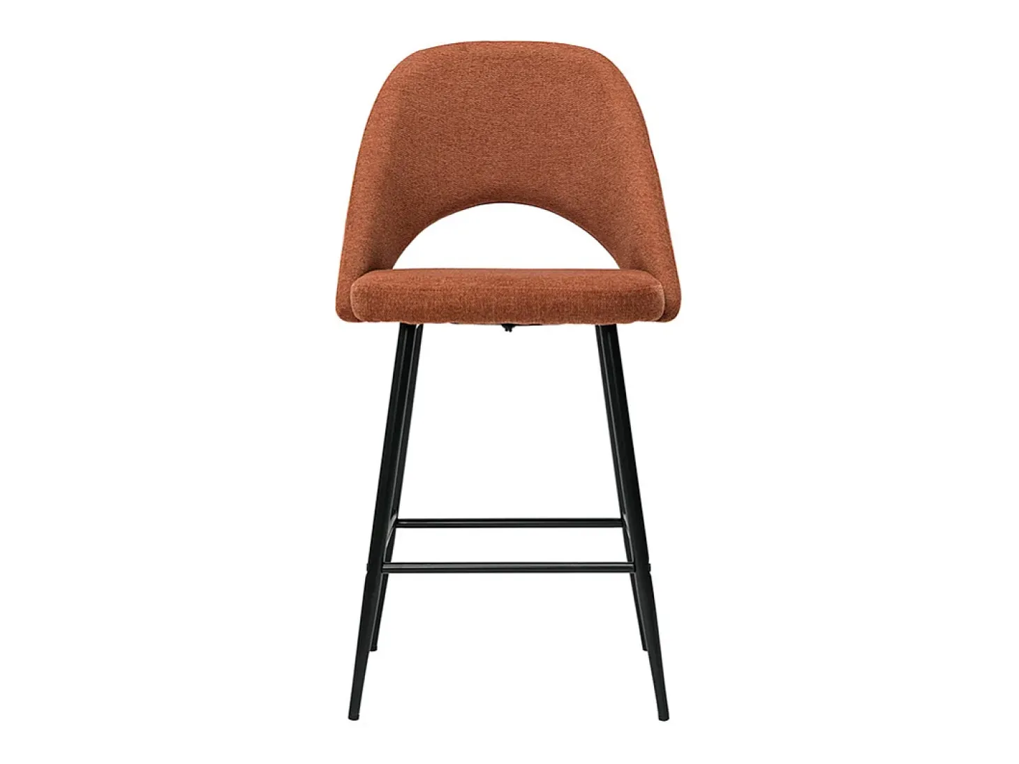 Set de 2 taburetes de cocina efecto aterciopelado texturizado terracota 65 cm COSETTE