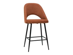 Set de 2 taburetes de cocina efecto aterciopelado texturizado terracota 65 cm COSETTE