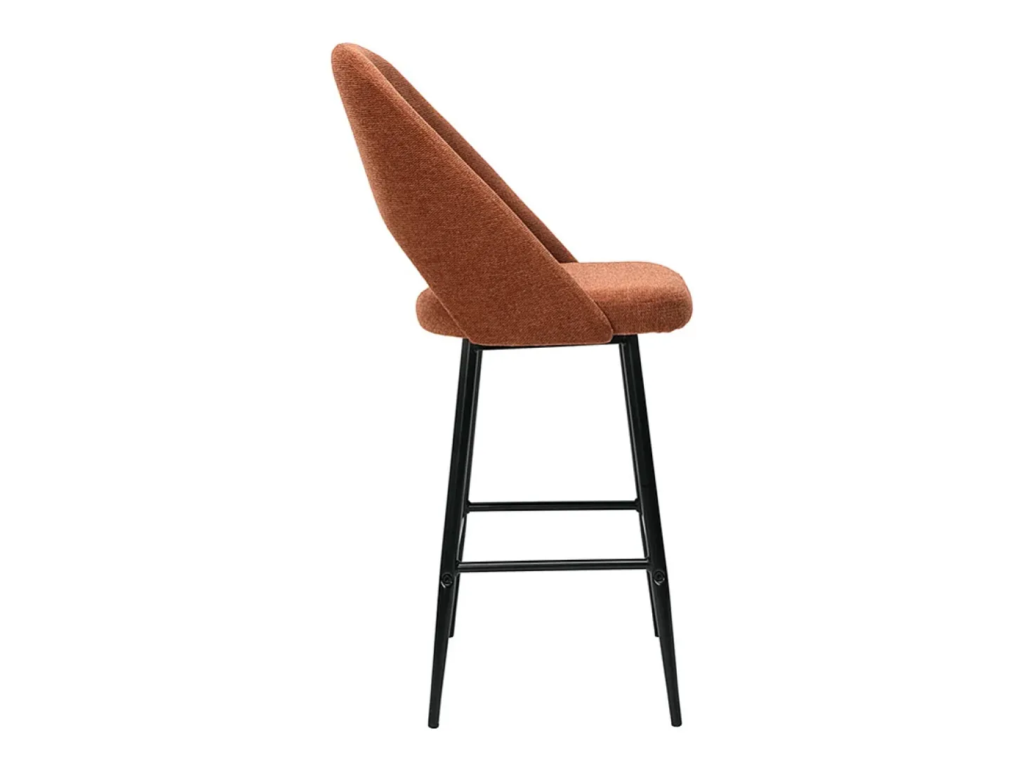 Set de 2 taburetes de cocina efecto aterciopelado texturizado terracota 65 cm COSETTE