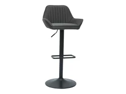 Set de 2 taburetes de cocina ajustables de diseño de tejido gris antracita RONNIE