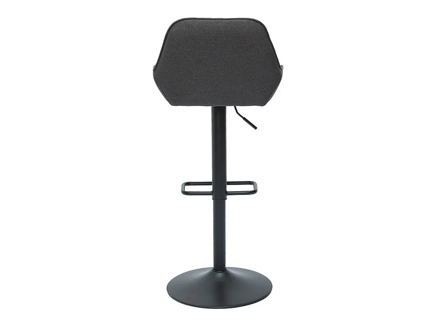 Set de 2 taburetes de cocina ajustables de diseño de tejido gris antracita RONNIE