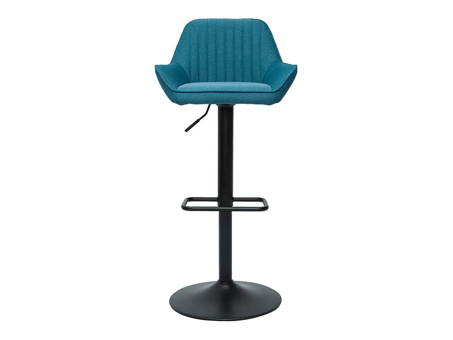 Set de 2 taburetes de cocina ajustables de diseño de tejido azul petróleo RONNIE