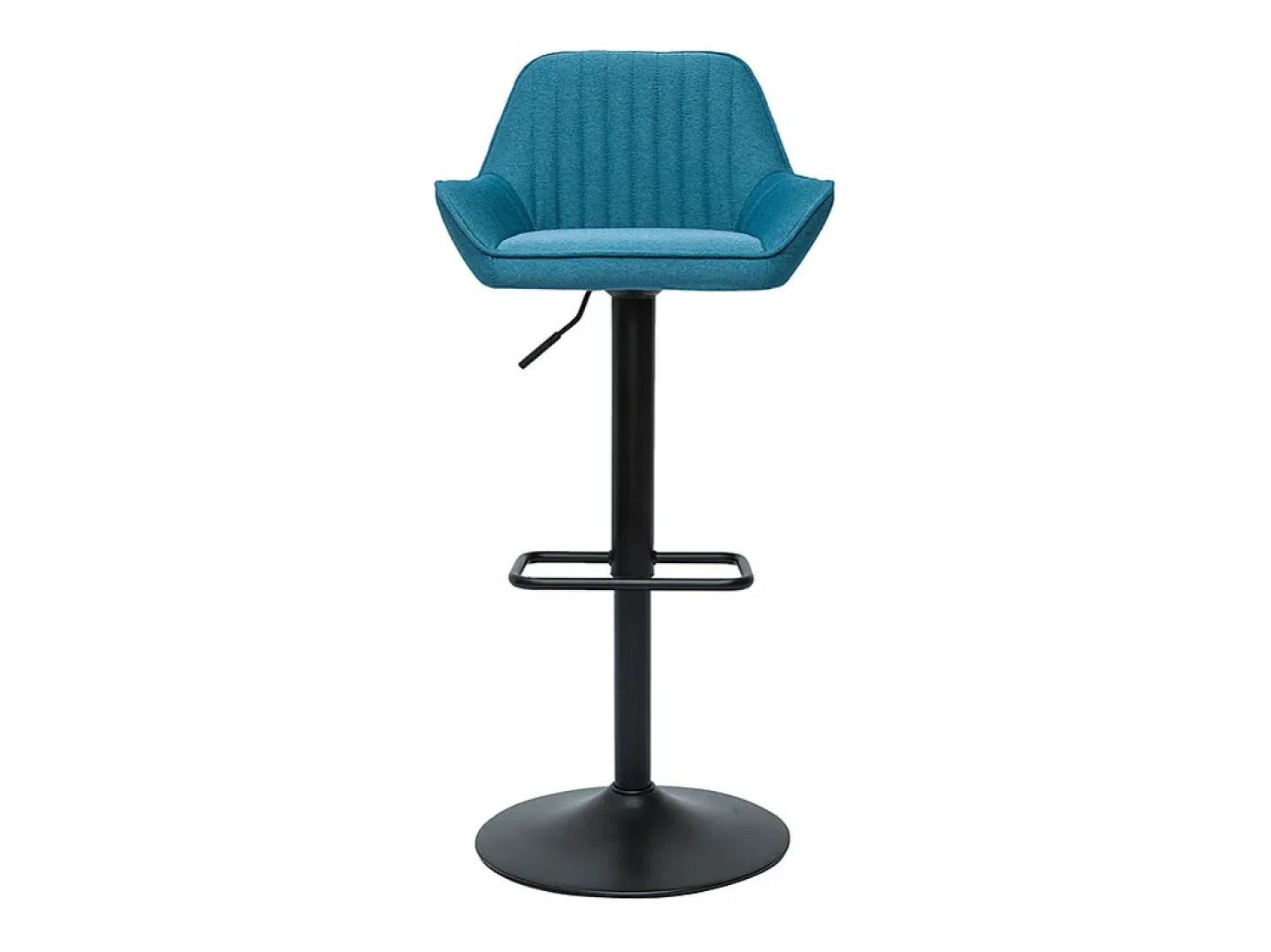 Set de 2 taburetes de cocina ajustables de diseño de tejido azul petróleo RONNIE