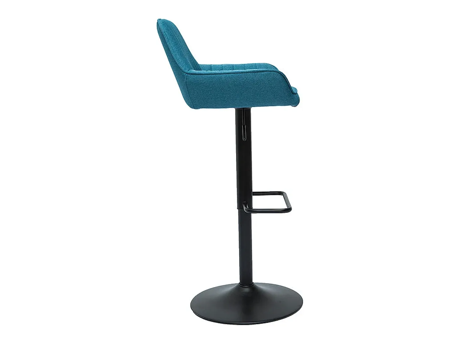 Set de 2 taburetes de cocina ajustables de diseño de tejido azul petróleo RONNIE