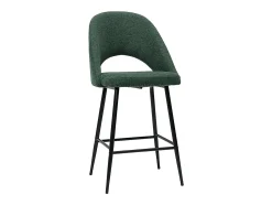 Set de 2 taburetes de cocina efecto aterciopelado texturizado verde 65 cm COSETTE