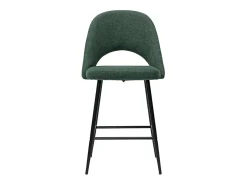 Set de 2 taburetes de cocina efecto aterciopelado texturizado verde 65 cm COSETTE