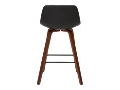 Set de 2 taburetes de cocina de diseño negro y nogal 65 cm NONIE