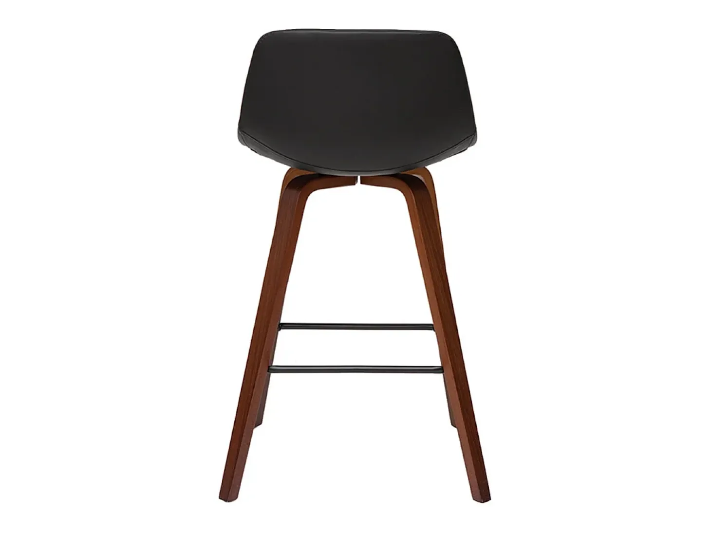 Set de 2 taburetes de cocina de diseño negro y nogal 65 cm NONIE
