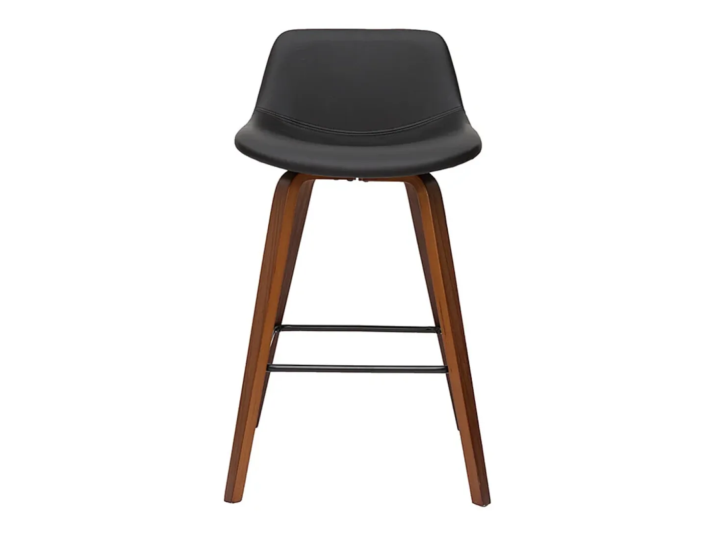 Set de 2 taburetes de cocina de diseño negro y nogal 65 cm NONIE