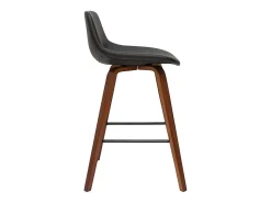 Set de 2 taburetes de cocina de diseño negro y nogal 65 cm NONIE