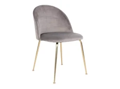 Set van 2 PINOZ fluwelen stoelen – Hedendaagse elegantie-Color Gris claro