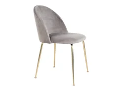 Set van 2 PINOZ fluwelen stoelen – Hedendaagse elegantie-Color Gris claro
