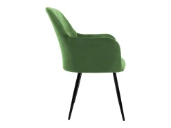 Set 6x Silla de comedor/salón de terciopelo verde salvia con patas de acero 84cm