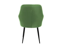 Set 6x Silla de comedor/salón de terciopelo verde salvia con patas de acero 84cm