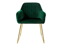 Set 4x sillas de comedor de terciopelo verde diseño ergonómico asiento moderno