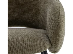 SHARP-Silla de comedor de tela luxury marron (x2)