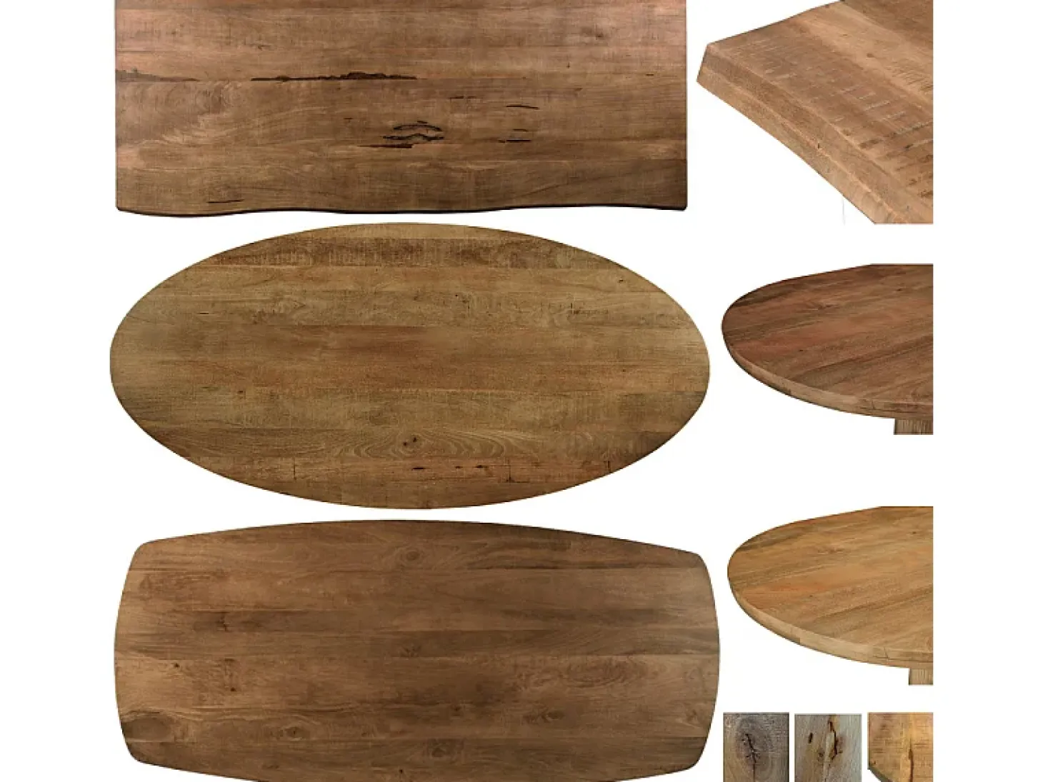 SIENNE-Mesa de comedor redonda 4 personas D130 cm de madera