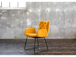 Silla - amarillo terciopelo - NEW CHARME
