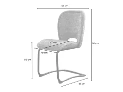 Silla - antracita tela tejida - JONA