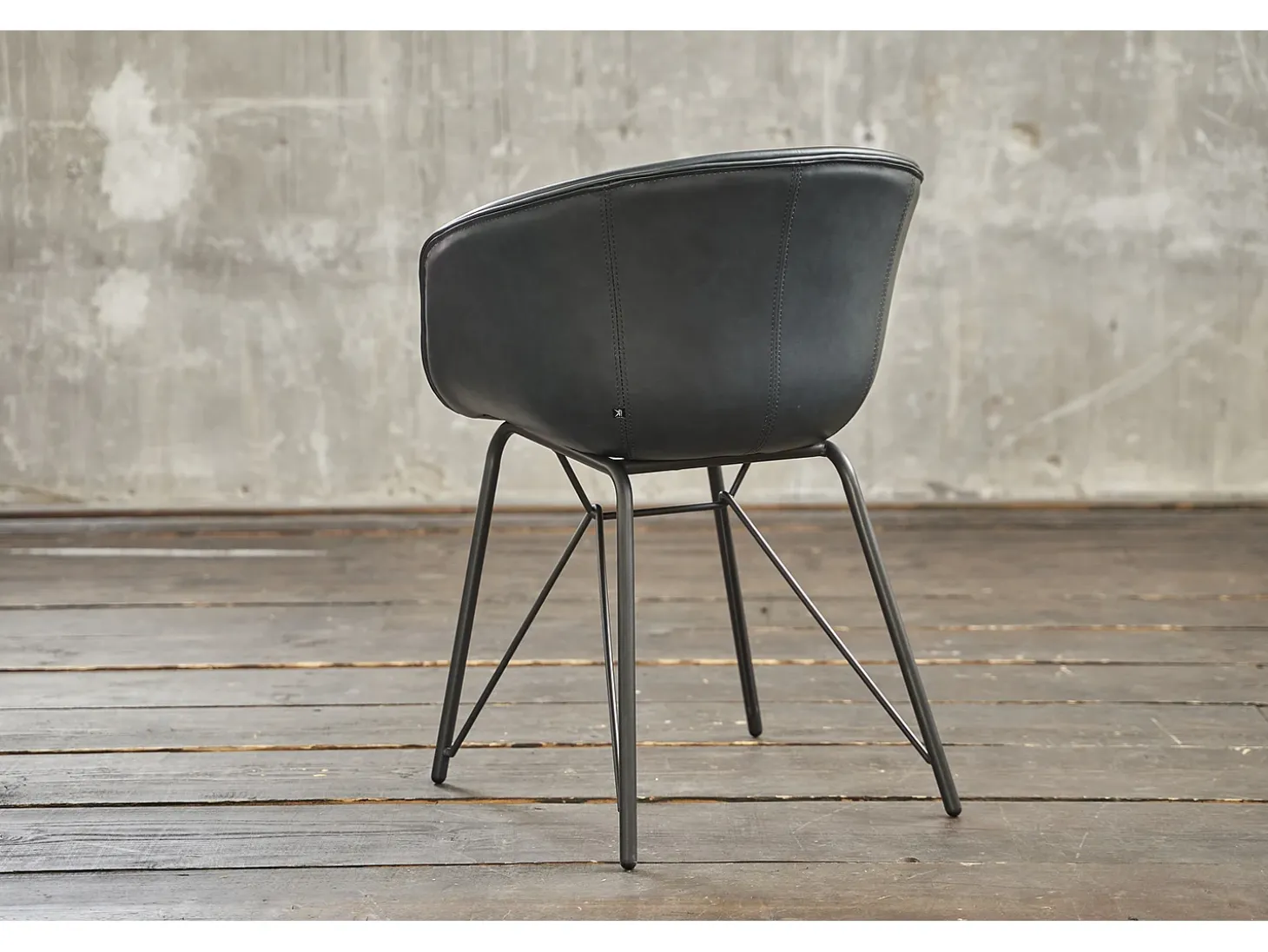 silla - Azul cuero sintético - DANI