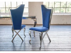 silla - Azul terciopelo - AMALIA