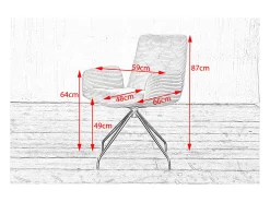 Silla - blanco crema Pana - CHARME
