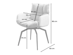Silla - blanco tela tejida - BARO