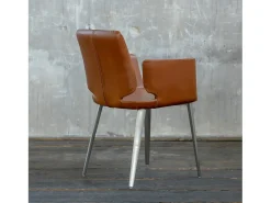 Silla - marrón cuero sintético - HAMA