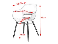 Silla - marrón microfibra - ZAJA