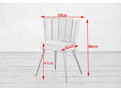 silla - marrón terciopelo - JADA