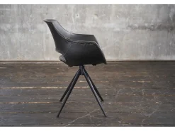 Silla - Negro cuero sintético - ZAJA