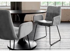 Silla - plata terciopelo - NEW CHARME