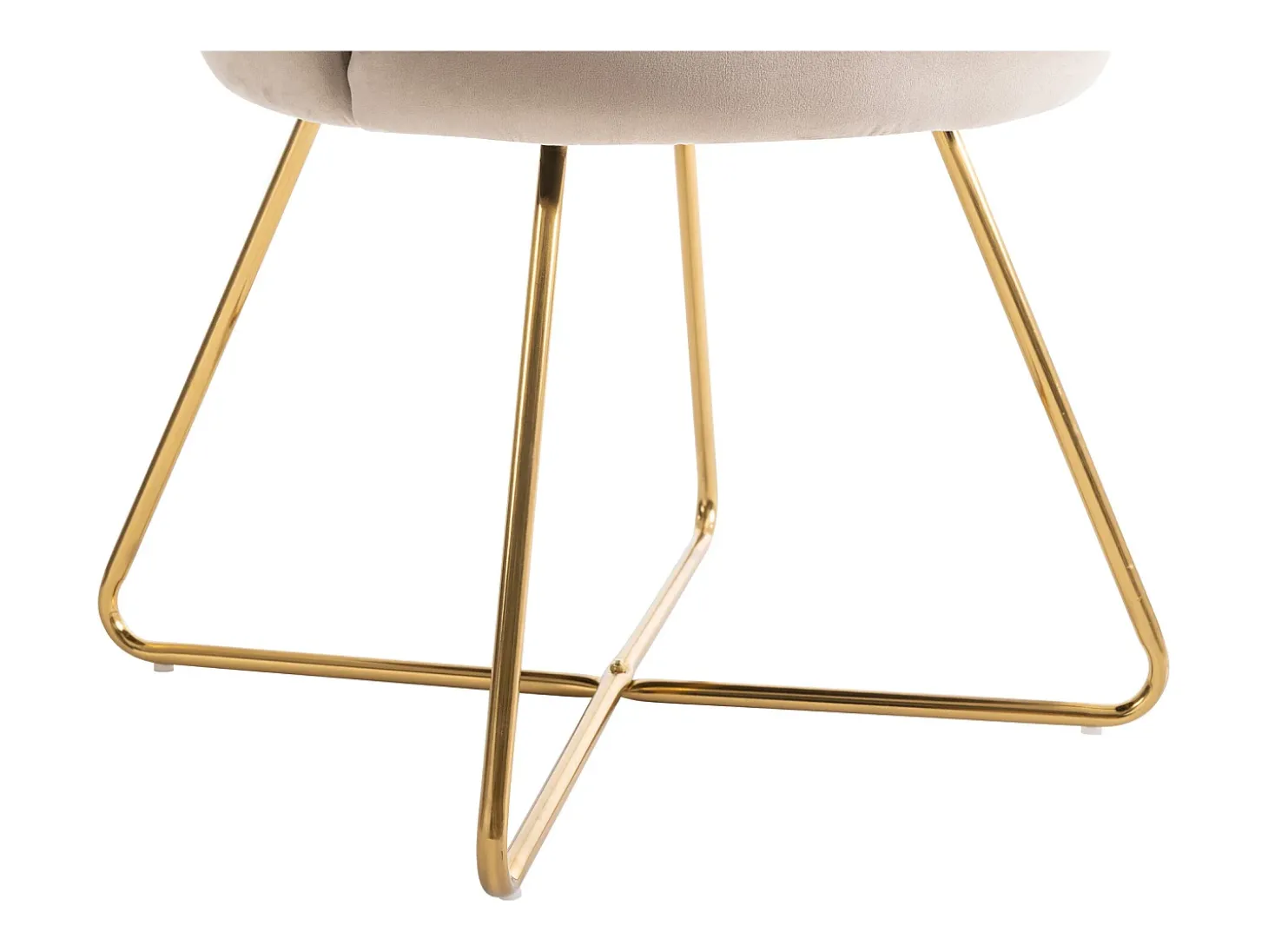 Silla - Terciopelo y metal - Color: beige - FIORI