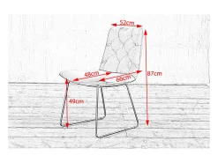 Silla - verde oscuro terciopelo - CHARME