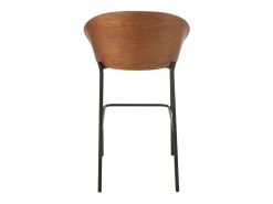 Silla alta de bar LONE: diseño elegante y comodidad garantizada-Color Marrón