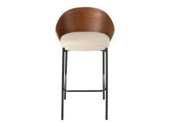 Silla alta de bar LONE: diseño elegante y comodidad garantizada-Color Marrón