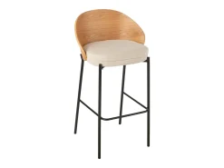 Silla alta de bar LONE: diseño elegante y comodidad garantizada-Color Marrón