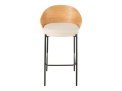 Silla alta de bar LONE: diseño elegante y comodidad garantizada-Color Marrón