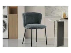 Silla 'ARTHUS' Tela Gris oscuro, dimensiones H76 x L52 x P54, ideal para tu cocina o comedor.