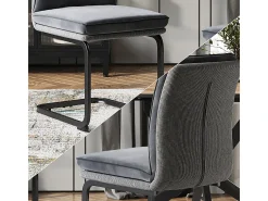 Silla basculante antracita 49x63.5x95.5 eleganza