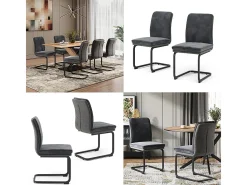 Silla basculante antracita 49x63.5x95.5 eleganza