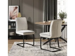 Silla basculante beige 49x63.5x95.5 eleganza