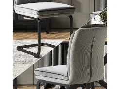 Silla basculante gris claro 49x63.5x95.5 eleganza