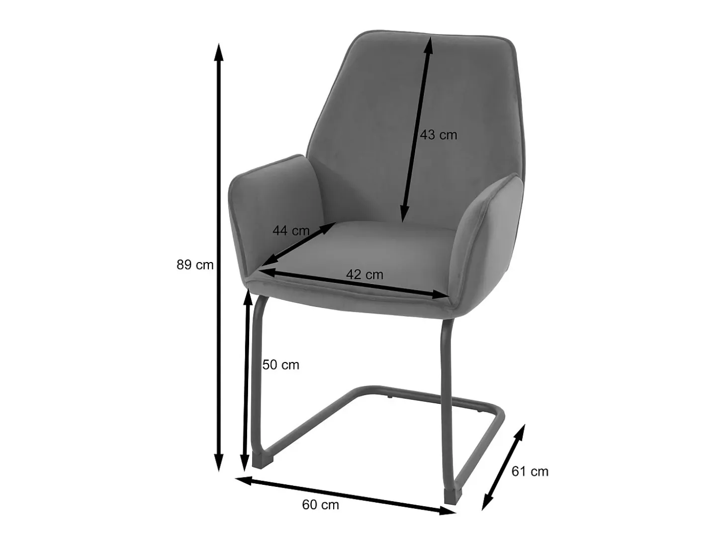 Silla basculante MCW-G67, azul antracita