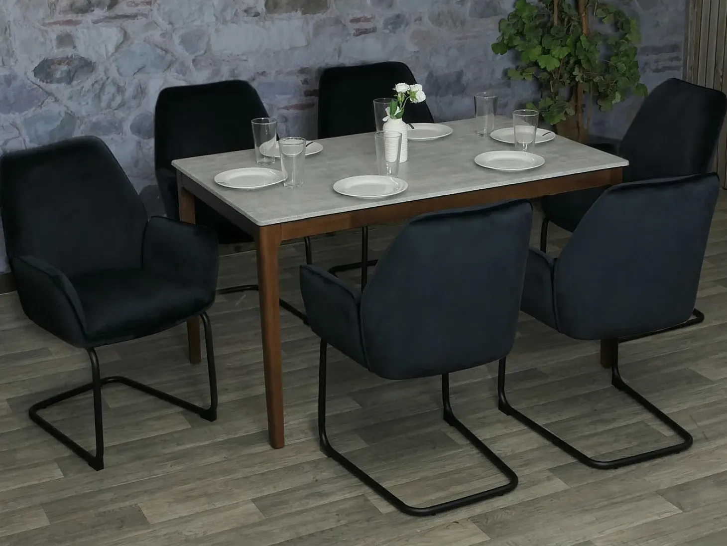Silla basculante MCW-G67, azul antracita