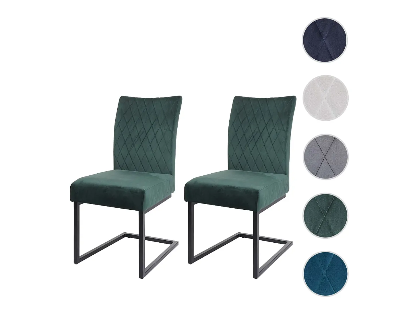 Silla basculante MCW-L15 (juego de 2), verde