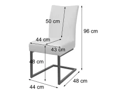 Silla basculante MCW-L15 (juego de 2), azul antracita