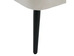 Silla beige - Silla con acabado remachado y patas de madera maciza - terciopelo