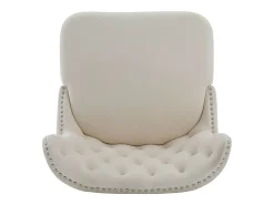 Silla beige - Silla con acabado remachado y patas de madera maciza - terciopelo