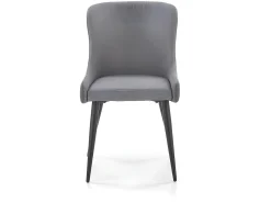 Silla bimaterial gris con patas de metal Steel negro